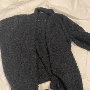 black soft cardigan
